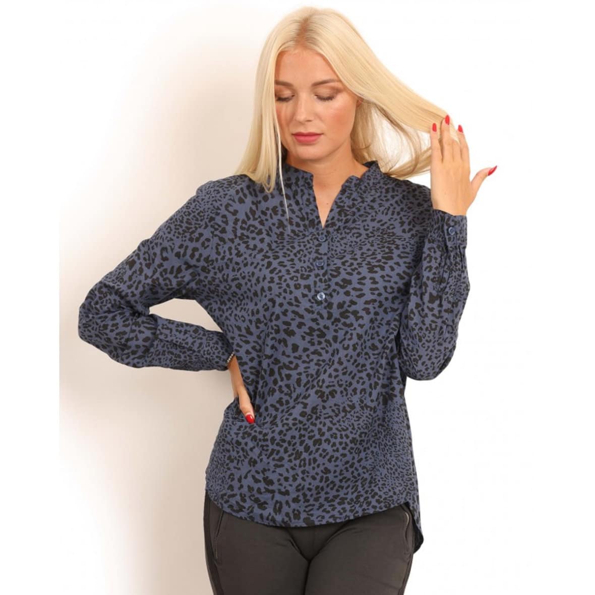 Copenhagen luxe bluse 1147 - Farve Leo Blue