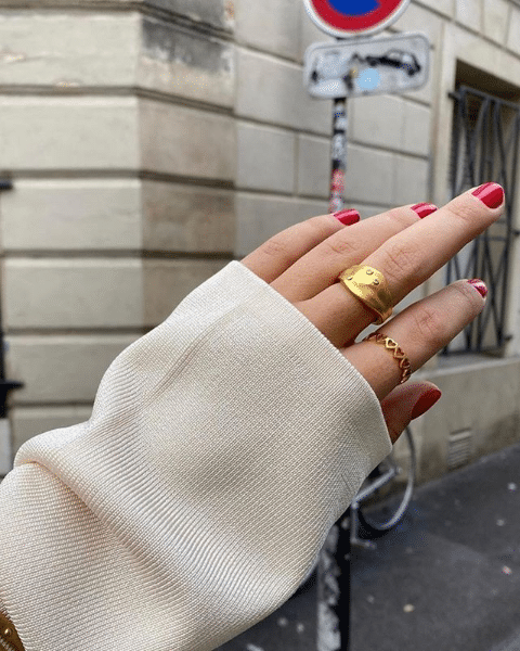 Enamel dainty ring deals