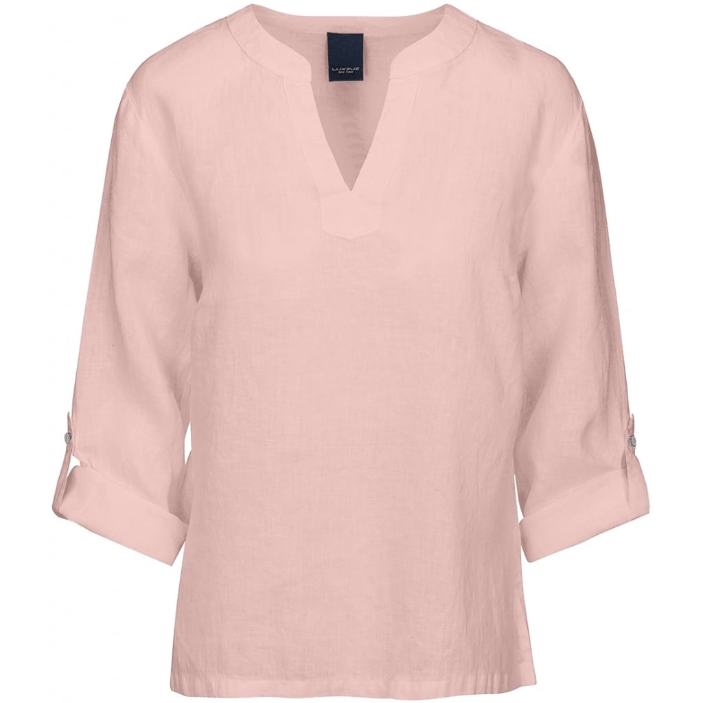 LUXZUZ // ONE TWO Mesh bluse med prikker – Pink Lady main image 1