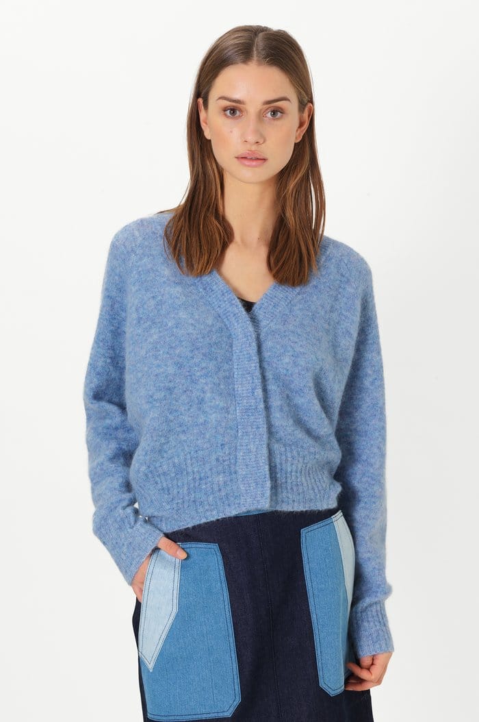 Second Female Blå Cardigan | Shop Female Nyheder Online
