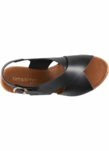 Tim & Simonsen sandal Isabell farve sort - billed oppe fra