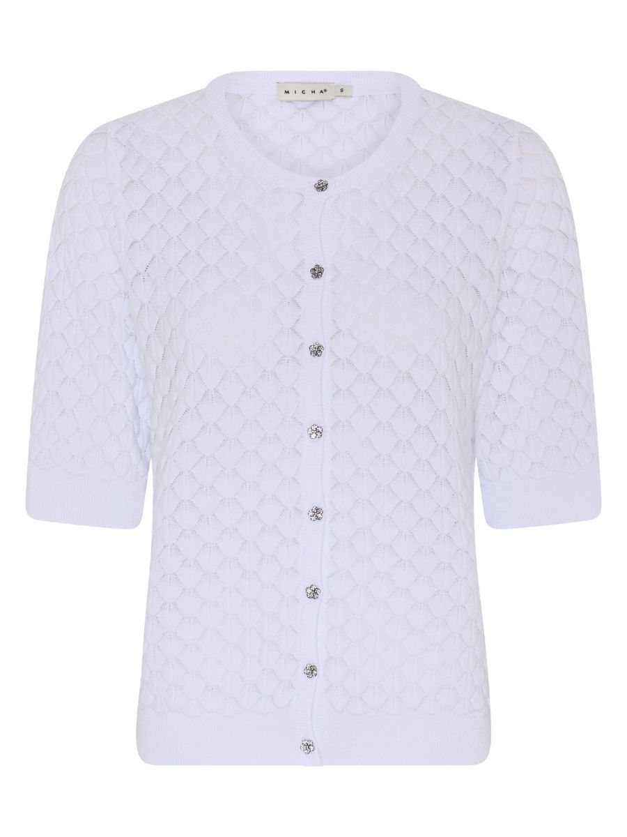 mentalitet venskab smuk Micha Cardigan 137234 - 1 Bright White ♥ Elegante cardigans ♥