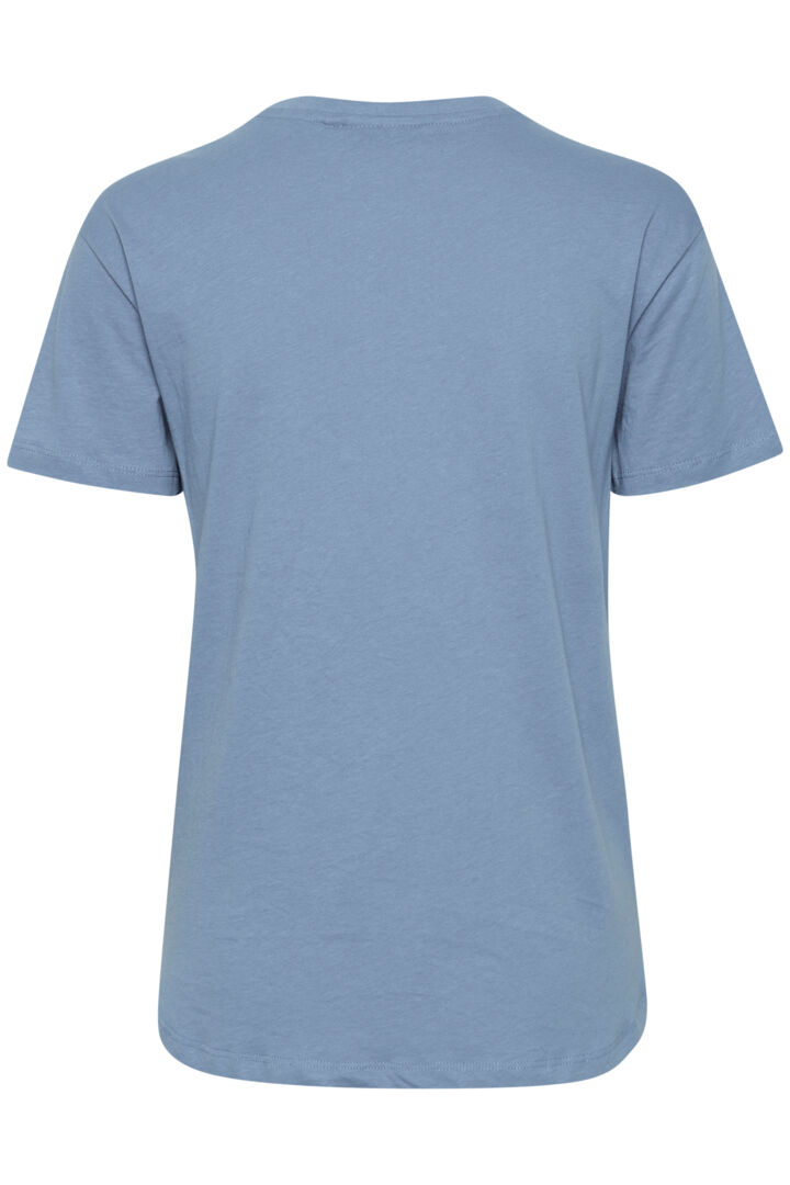 beundre Silicon innovation Fransa T-Shirt Zashoulder - Farve Lyseblå ♥ Køb Basic T-Shirt online lige ♥