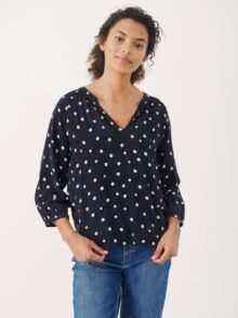 Part Two Bluse Milean - Dark Navy 1 ny