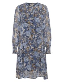 Part Two Kjole Rinettepw - Dark Navy Orament Print 1 ny
