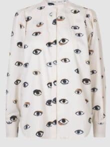 Second Female Skjorte 56397 - Eyes slim shirt - Dark Chalk