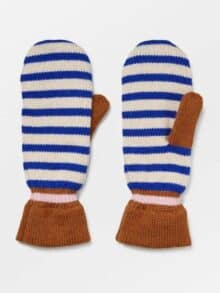 Beck Søndergaard Vanter Stripe Emerald Mittens - Multi Stripe