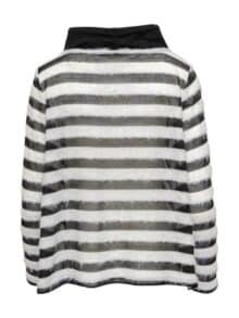 E Bluse Hvid Sort 13230-911