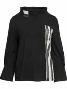 E Bluse Sort Hvid 13231-91