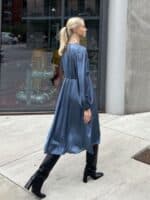 Levete Room LR-Wave Kjole - Faded blue3