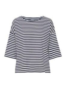 Fransa FRsiva T-Shirts Navy-Hvid