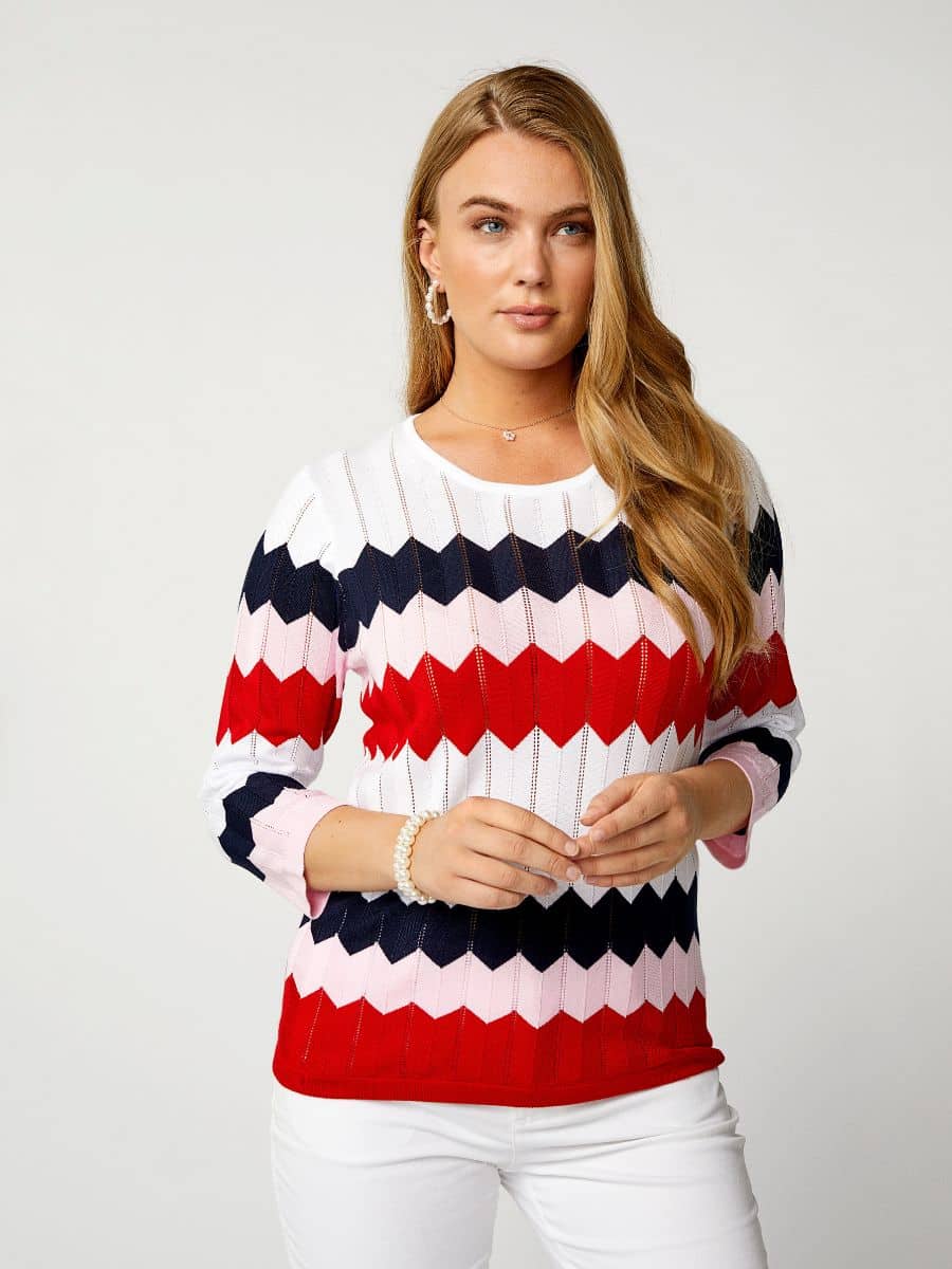Micha Strik Hvid-Navy-Rosa-Rød ♥ Shop lækre nyheder fra Micha