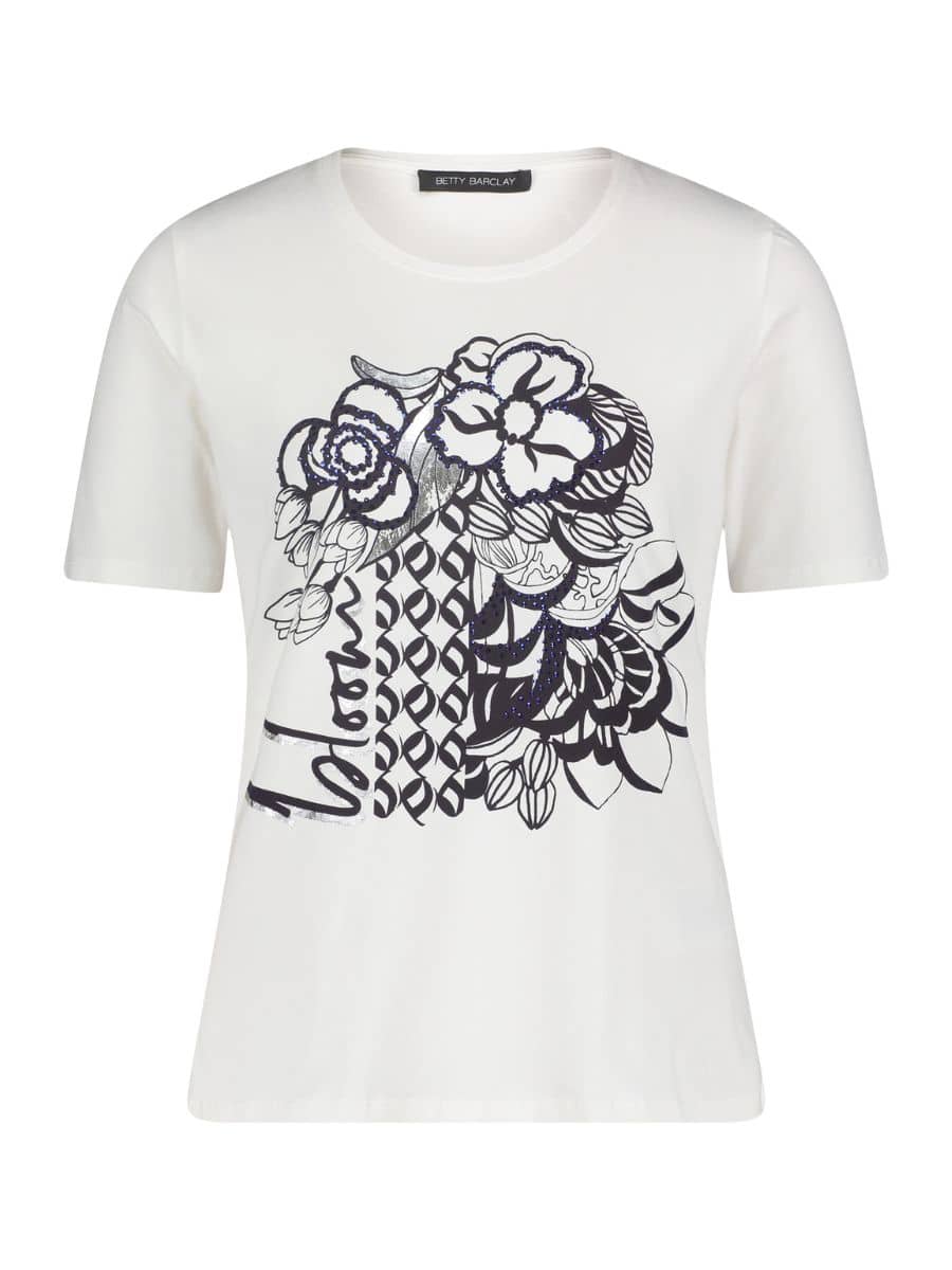 Tunique Chemisier Betty Barclay Femme – Taille 44 (XL) – Gris Mélangé – Occasion Très Bon état – Coton Mélange – Manches Courtes
