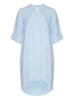 Tiffany Pocket Long Kjole - Light Blue Stripe
