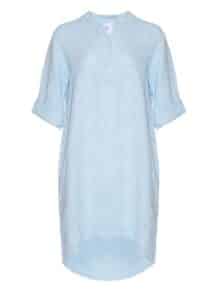 Tiffany Pocket Long Kjole - Light Blue Stripe