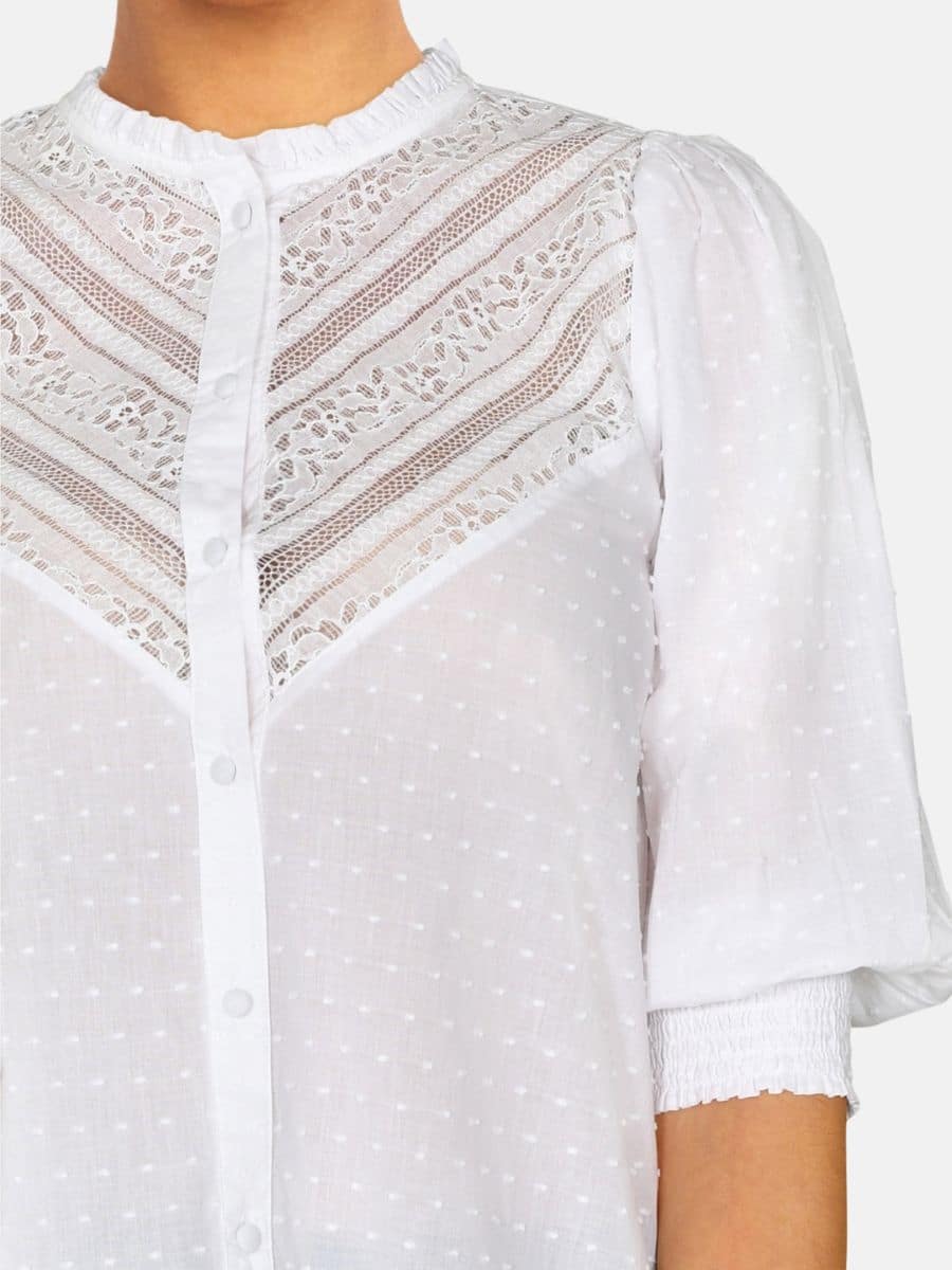 Love & Divine blouse bordeaux leaf