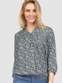 2-Biz Bluse Dorte Eva - Blå