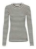 Inwear DagnalW striped T-shirt - Sort-Hvid