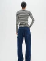 Inwear DagnalW striped T-shirt - Sort-Hvid3