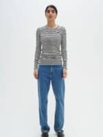 Inwear DagnalW striped T-shirt - Sort-Hvid5