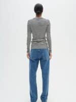 Inwear DagnalW striped T-shirt - Sort-Hvid6