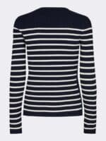Levete bluse Lr-Agnes 7 - Navy-Hvid1