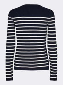 Levete bluse Lr-Agnes 7 - Navy-Hvid1