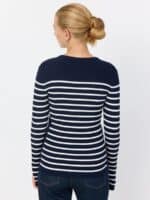 Levete bluse Lr-Agnes 7 - Navy-Hvid5