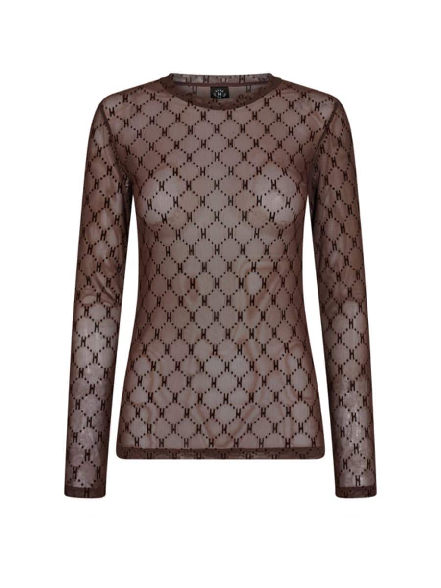 Hype The Detail Mesh Bluse - Brun