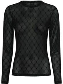 Hype The Detail Mesh Bluse - Sort
