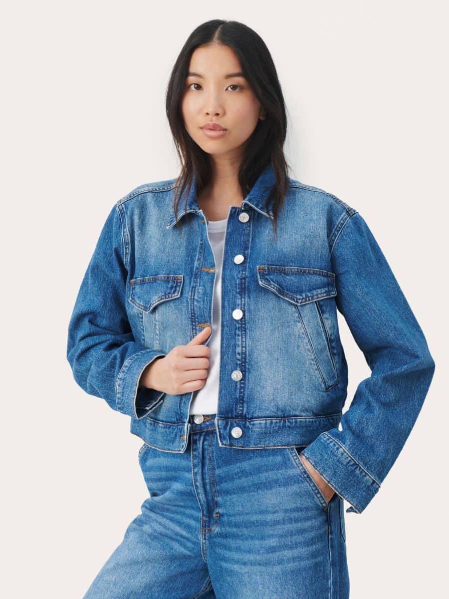 Atelier Rêve Jakke - IRTawny Jakke-Blazer i Light Denim Blue