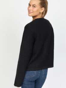 2 Biz Lovisa Strik Jakke - Black 3 ny
