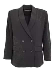 Costa Mani Mixed Glitter Blazer - Black 1 ny