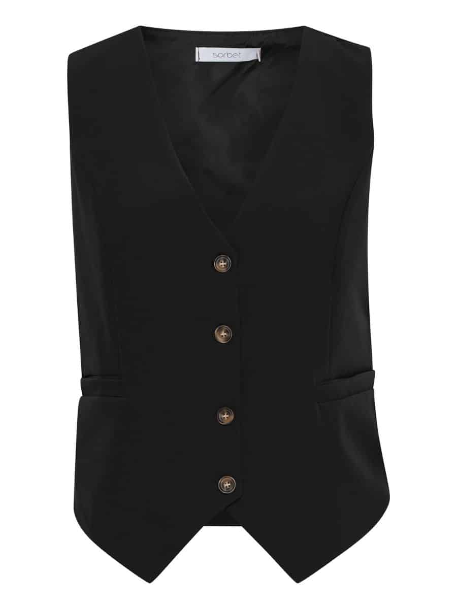Sorbet Vest SbAngelina - Sort ♥ Shop de mange smukke nyheder ♥