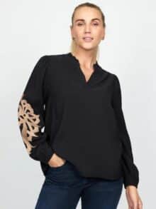 2 biz bluse Maltas - Black 2 ny