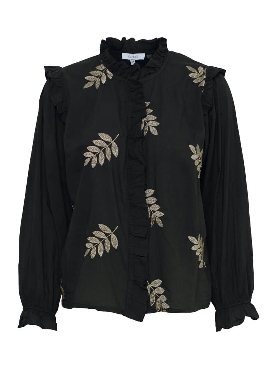 Aralubbellias Bluse Bluse Beige Silber