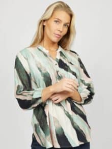 2 Biz Bluse Dorte - Green Fade 1 ny