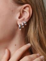 Enamel ørering hoops Wide 15 mm 3 ny