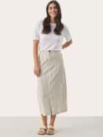 Part Two Esila Nederdel - Dark Navy Stripe4