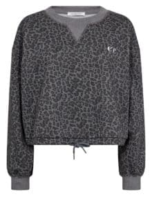 Co'Couture Cropss Sweat - Mid Grey