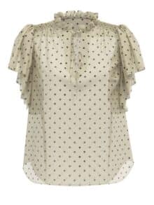 Co´ Couture Dionner Dot Bluse - 108 Crem