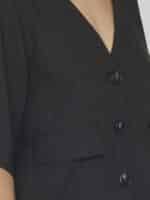 Sister Point Ensia-ss Bluse - Black 4 ny