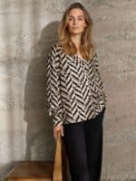Soya Concept Bluse Sc-inarose - Cream Black 4 ny