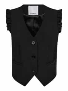 Co Couture Liane Frill Vest - Black