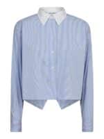 Co Couture Gia Crop Shirt - Pale Blue