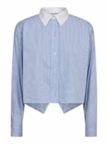 Co Couture Gia Crop Shirt - Pale Blue