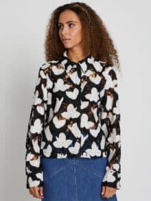 Bruuns Bazaar Bellflover Bluse - Black white
