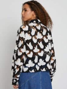 Bruuns Bazaar Bellflover Bluse - Black white 1