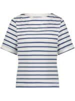 Red Button Terry T-Shirt - Jeans Blue