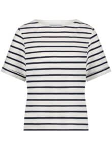 Red Button Terry T-Shirt - Dark Blue